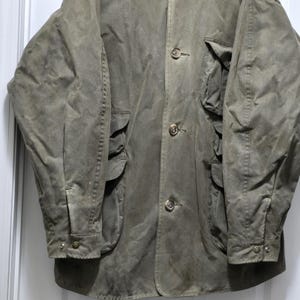 Giacca da caccia vintage Filson Tin Cloth, stile 466, finitura ad olio USA, da uomo, taglia XL immagine 6