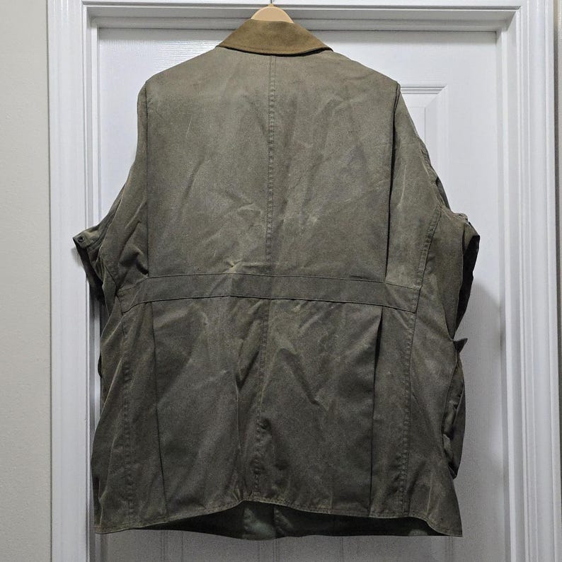 Giacca da caccia vintage Filson Tin Cloth, stile 466, finitura ad olio USA, da uomo, taglia XL immagine 13