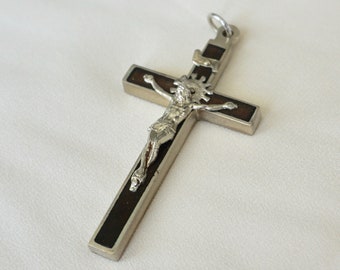 Bancel Nickel Silver and Ebony Crucifix