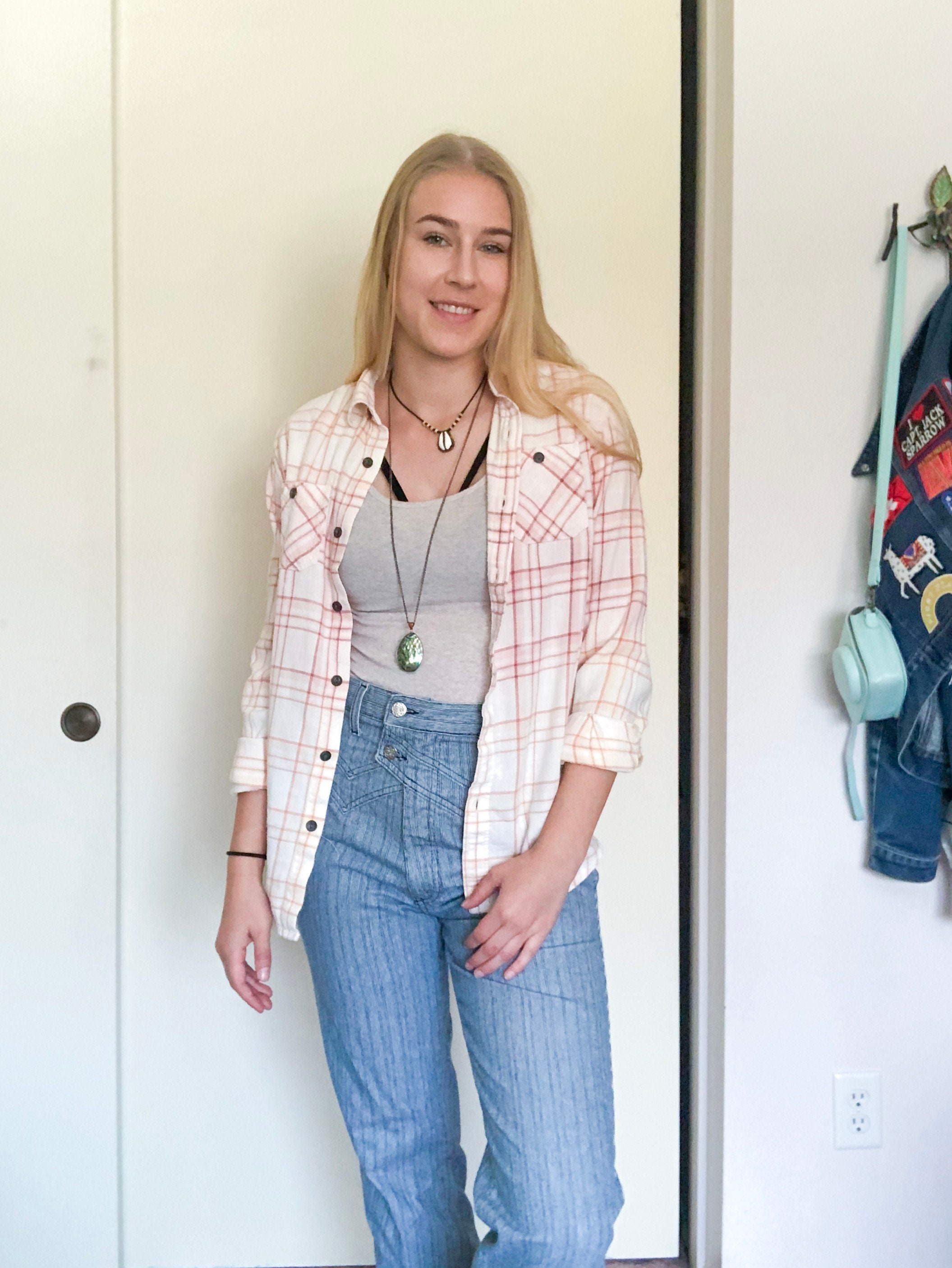 light pink shirt bleached