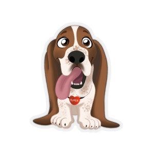 Basset Hound Kiss-Cut Sticker