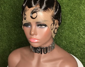 Spit Finger Wave/ Lace Front Unit