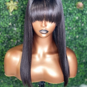 Lace Closure Machine Made Bang Unit 16” image 1