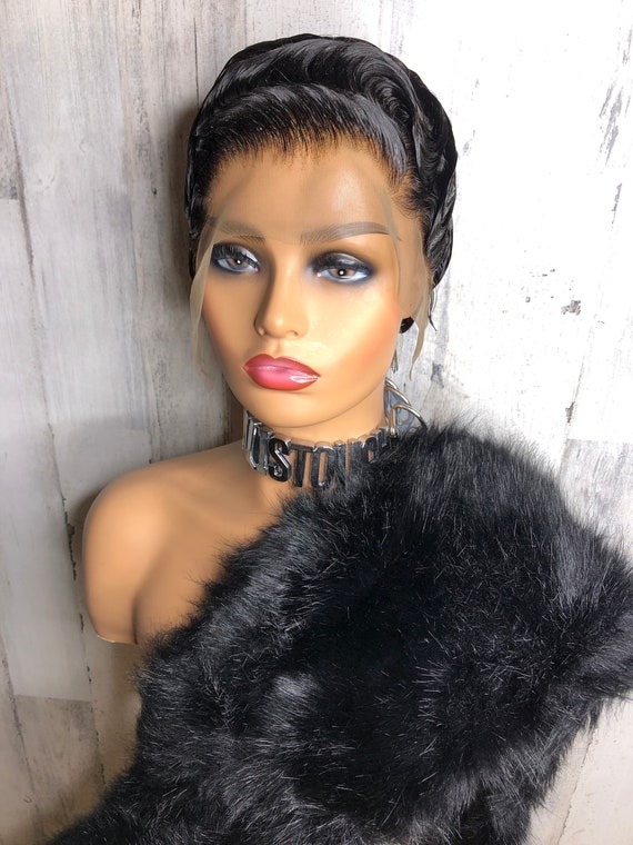Black Finger Wave Custom Unit Brazilian Virgin Hair High Etsy