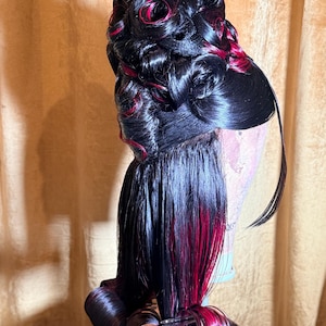Custom 90s Sculpted Lace Front Wig |  13 by 4 Transparent Lace | Pin Curls | Marcel Curl Updo