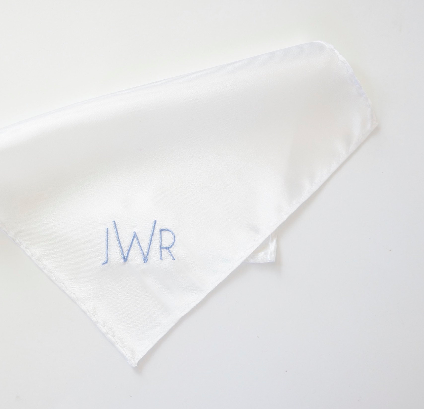 MONOGRAM CHART III Mens Embroidered Monogrammed Handkerchief, Wedding