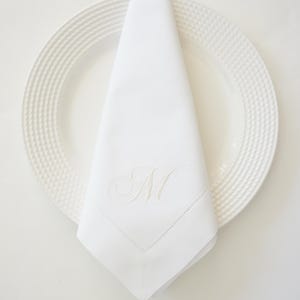 SCRIPT FONT COLLECTION Monogram Fonts on Embroidered Monogrammed Napkins, Personalized Napkins Personalized Cocktail Napkins Wedding Napkins