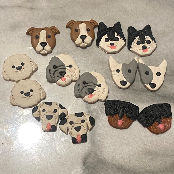 Puppy power collection// hypoallergenic//stainless steel// polymerclay // handmade // earrings