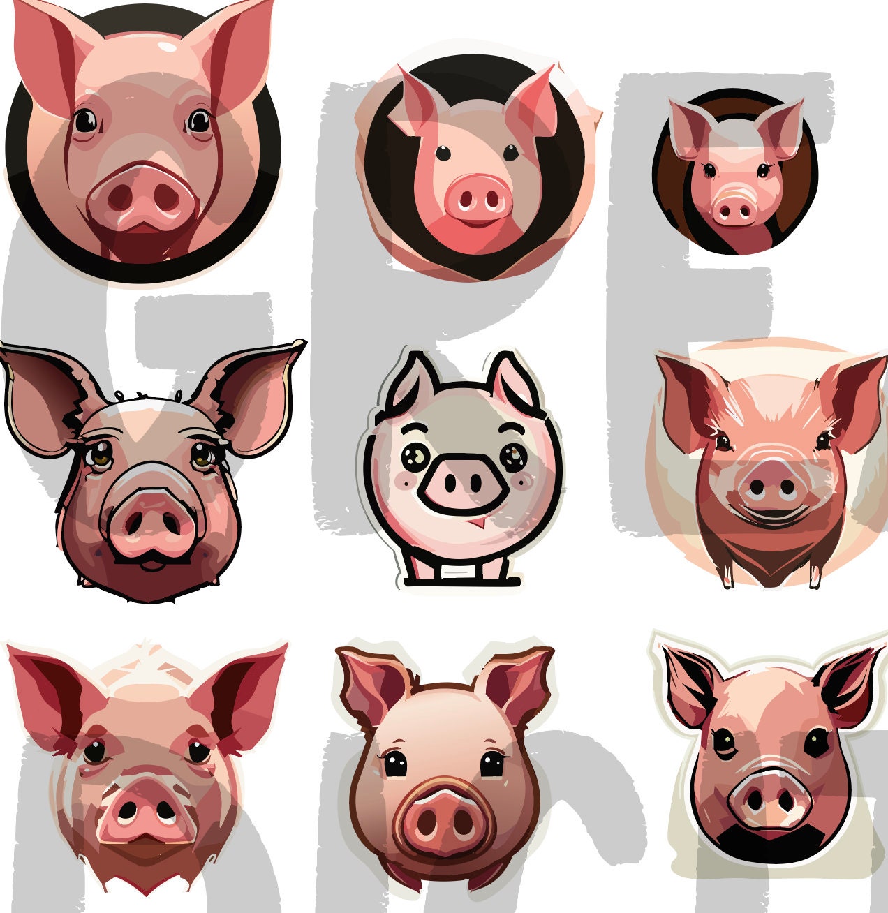 50+ Pig Vector Illustrations Designs for Logos, Art Projects ...