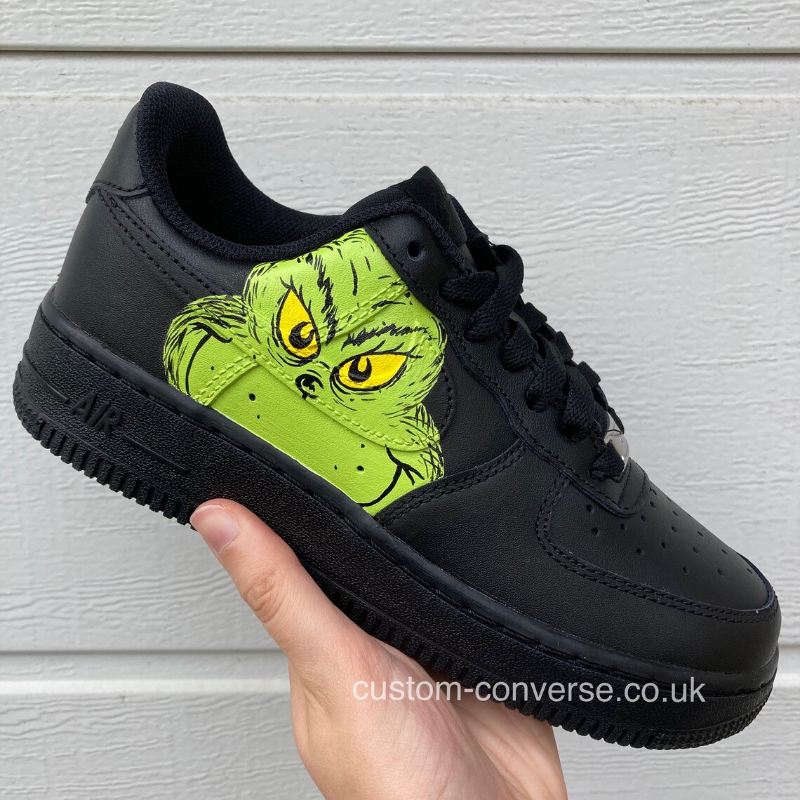 The Grinch Nike Air Force 1 Trainers Etsy