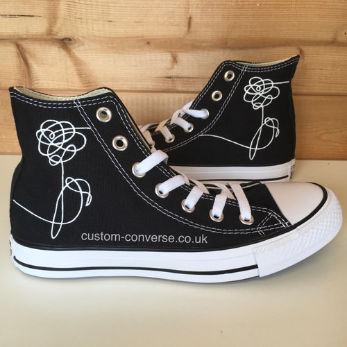 Love Yourself Flower Custom Converse High Top Shoes - Etsy Hong Kong Love Yourself Flower Custom Converse High Top Shoes - Etsy Hong Kong