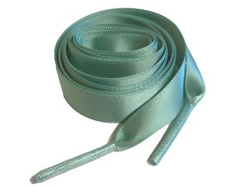 Satin Ribbon Shoelaces All Colours & Lengths for Trainers, Sneakers, Boots, Shoes, Wedding and Prom