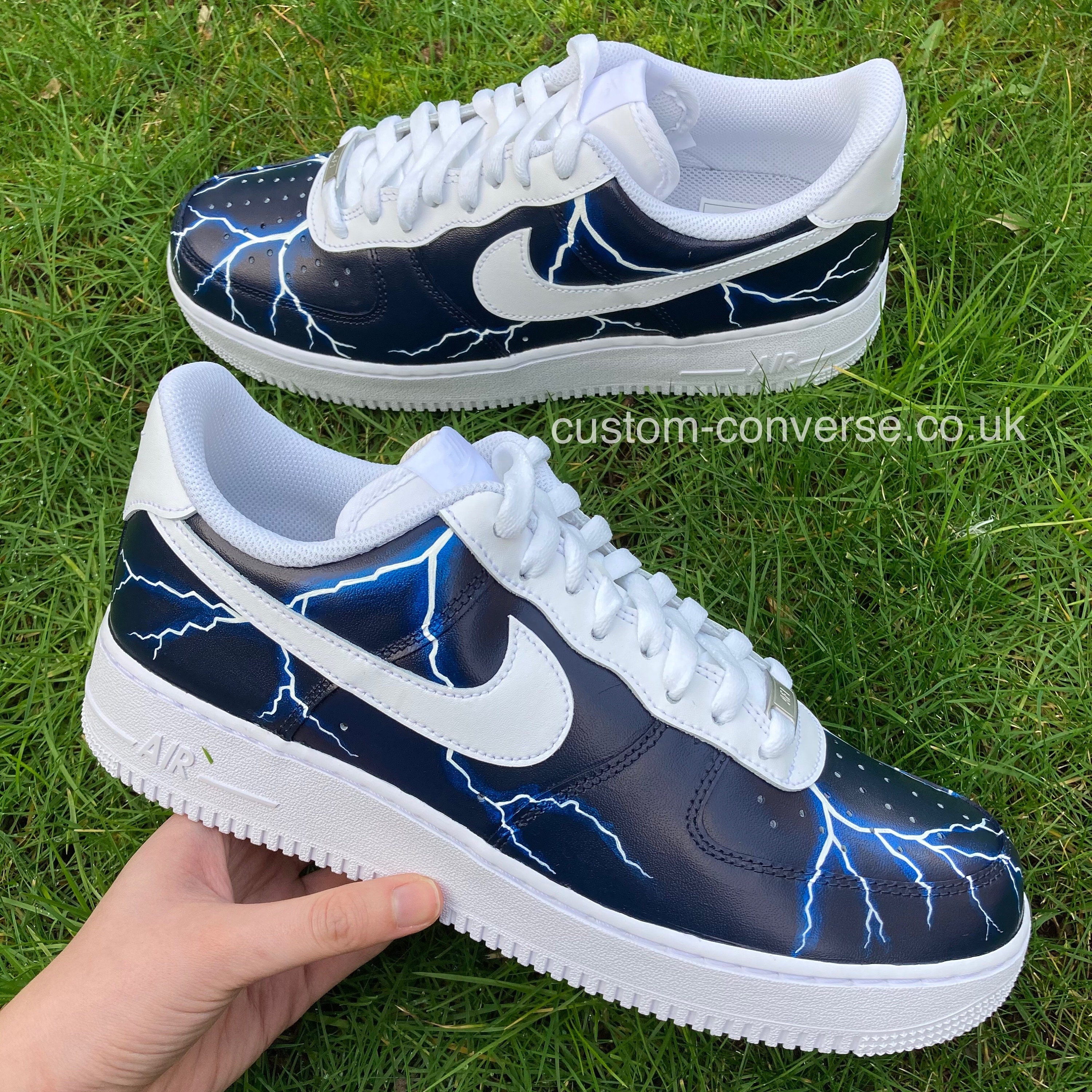 Lightning Storm Nike 1 Entrenadores personalizados - Etsy España