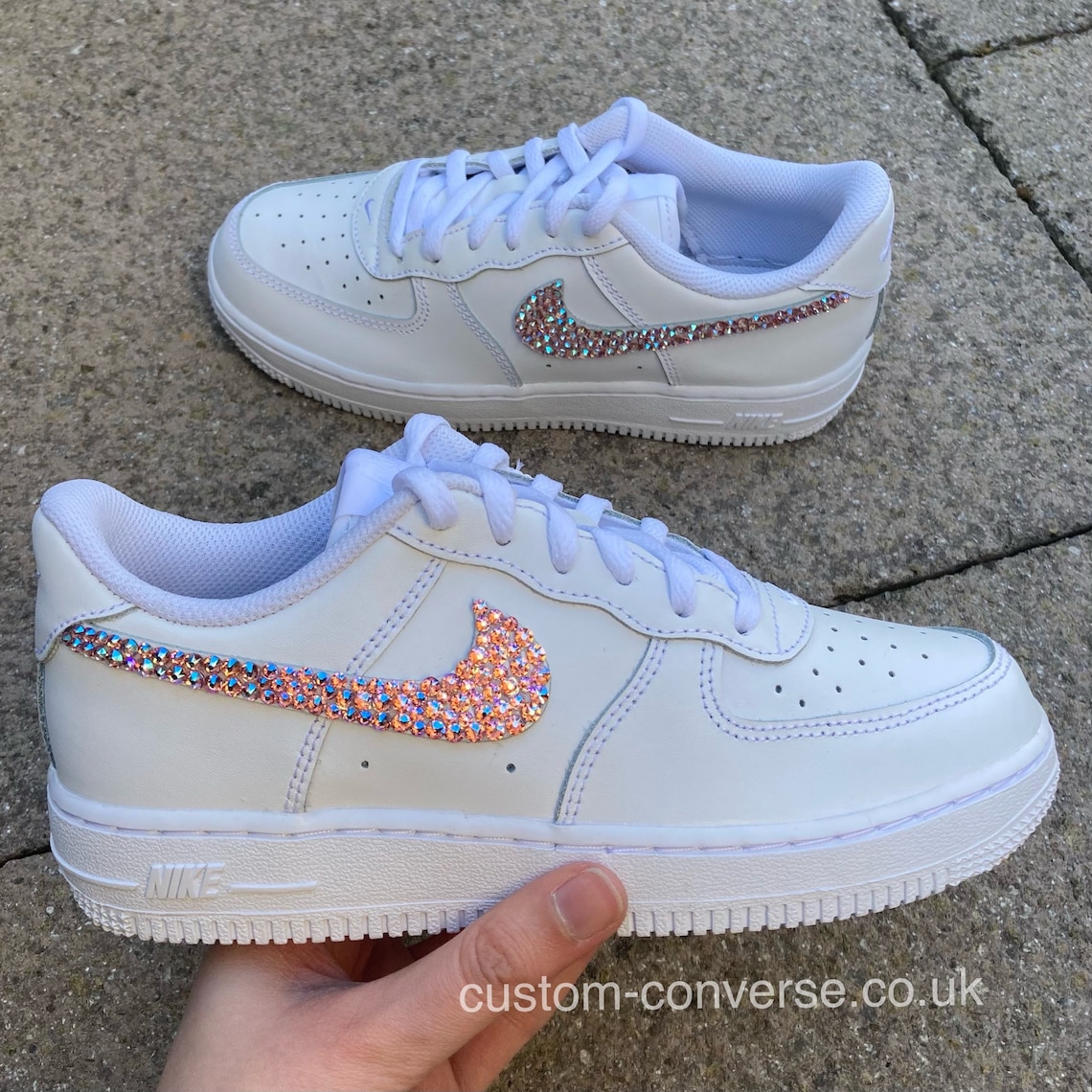 rose gold nike air force 1