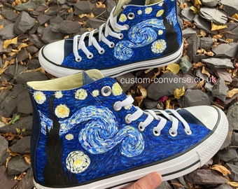 Starry Night Gogh High Top Converse Trainers - Etsy