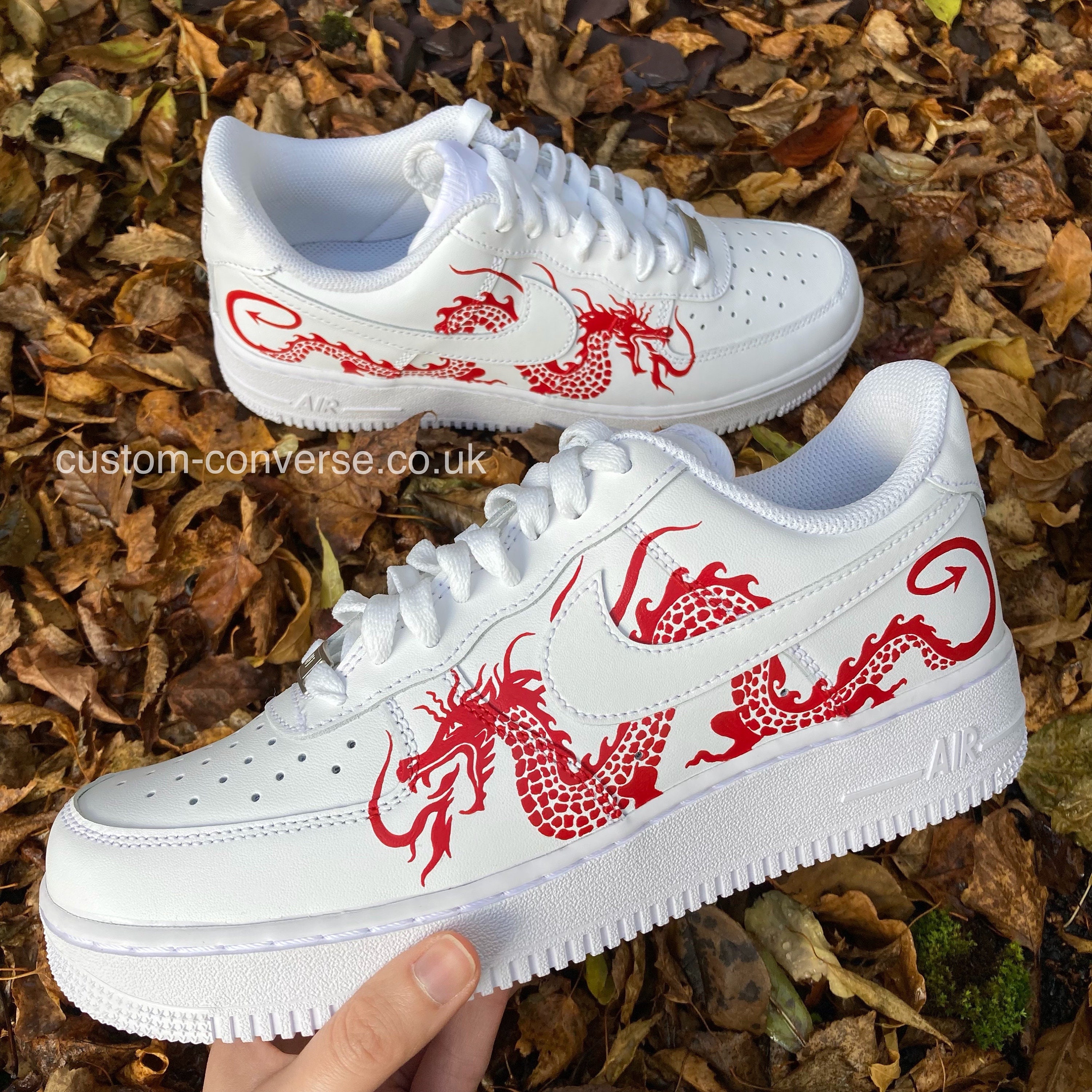 Red Dragon For Custom Air Force 1, Perfect Size For Nike Shoes Swoosh, Easy  Apply and Cool Design For Christmas Gift