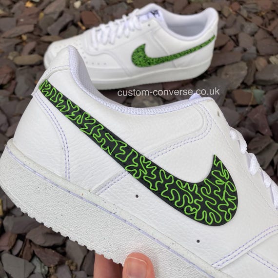 Green and White Athletic Shoe with Black Swoosh s-l400.jpg main image 4