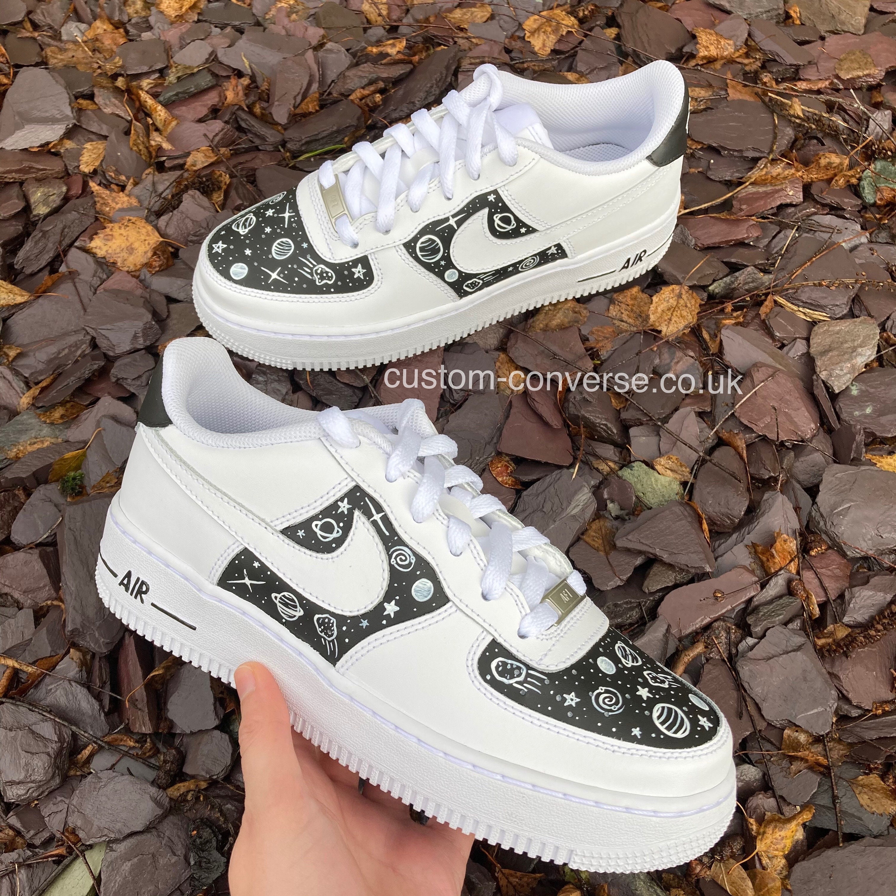 Air Force 1 Custom Low Two Tone White Black Panda Shoes Men Women