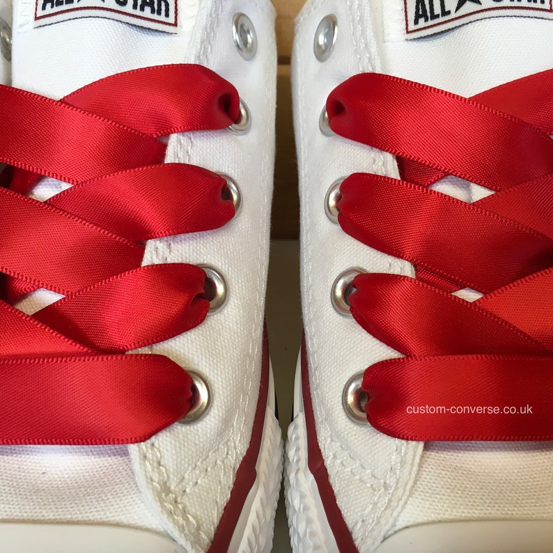 Satin Ribbon Shoelaces Various Colours & Lengths for Converse Etsy UK