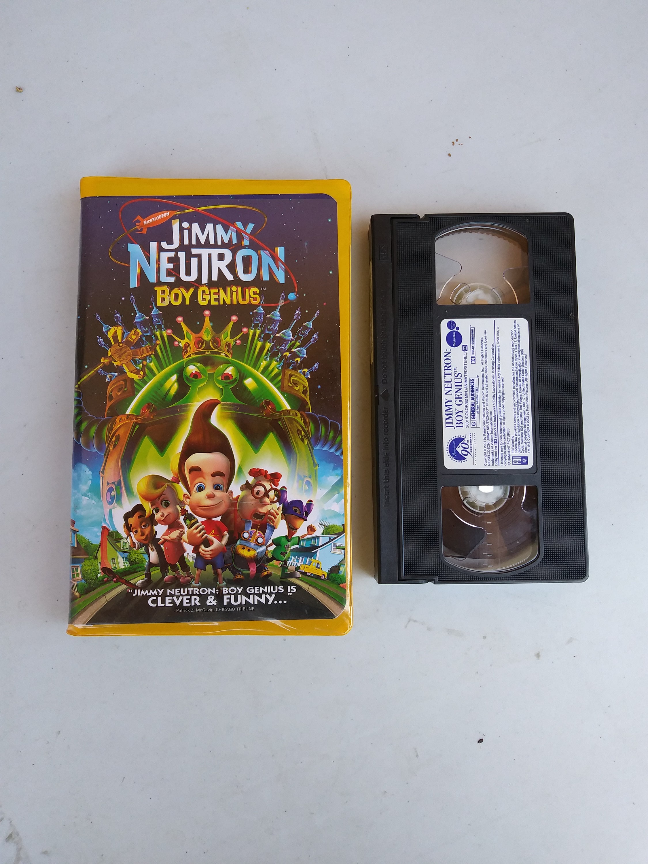 Jimmy Neutron Boy Genius VHS Video Cassette Tape Children's Vintage