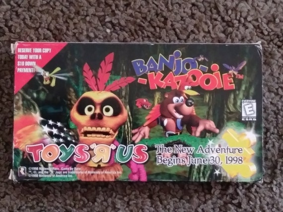 1998 Banjo Kazooie Promo Vhs Toys R Us Nintendo Magazine Exclusive