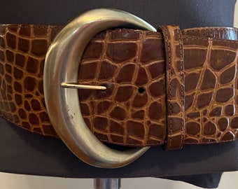 Vintage 1980&#39;s Wide Elastic Belt
