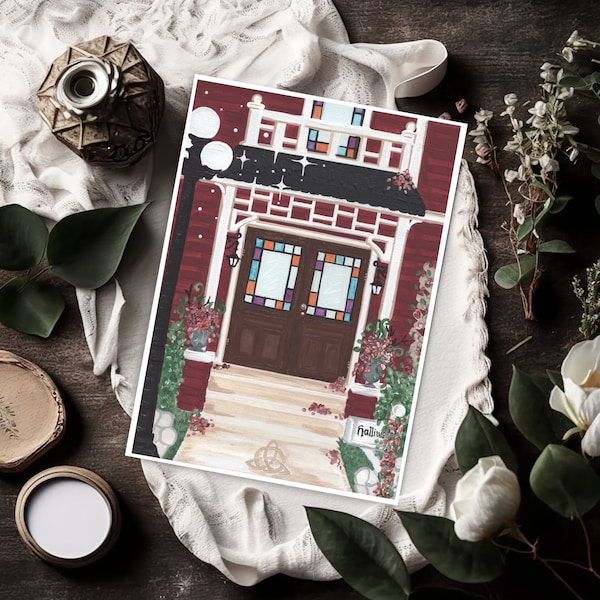 Charming Halliwell Manor 5x7 Linen Paper Print