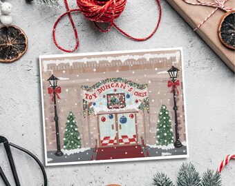 New York Christmas Toy Store Christmas Art Print