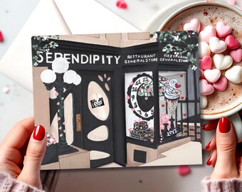 New York Love Card | Romantic NYC Greeting Card | Serendipity Cafe Illustration