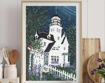 Owen Sister's Magic Enchanted Home  Illustration Art Print