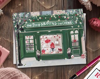 Shop Around the Corner NYC Spring  Handmade Linen Card