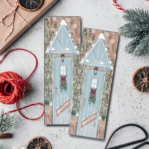 Rosehill English Christmas Cottage Holiday Bookmark