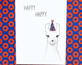 llama, phish birthday card, backwards down the number line