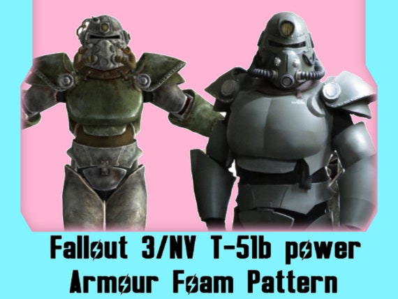Fallout 3 Nv Inspired T51 B Power Armour Cosplay Pattern Foam Etsy