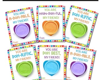 Tarjeta de regalo Play-Doh: Etiquetas de regalo imprimibles de fin de curso (descarga digital, archivos PDF incluidos)
