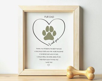 Arte de huellas de patas para papá perruno: Regalo de recuerdo (Descarga digital, archivos PDF incluidos)