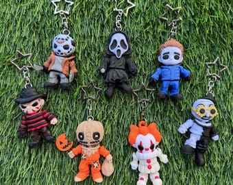 3D Printed Horror Flexi Keychain – Articulated 4 Inch Flexi Horror Character Keychain