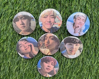 BTS Pin Button, 2.25" BTS Badge, kpop accessory