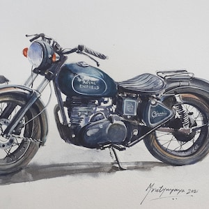Fine Art Prints of Vintage Motorcycles [Royal Enfield]