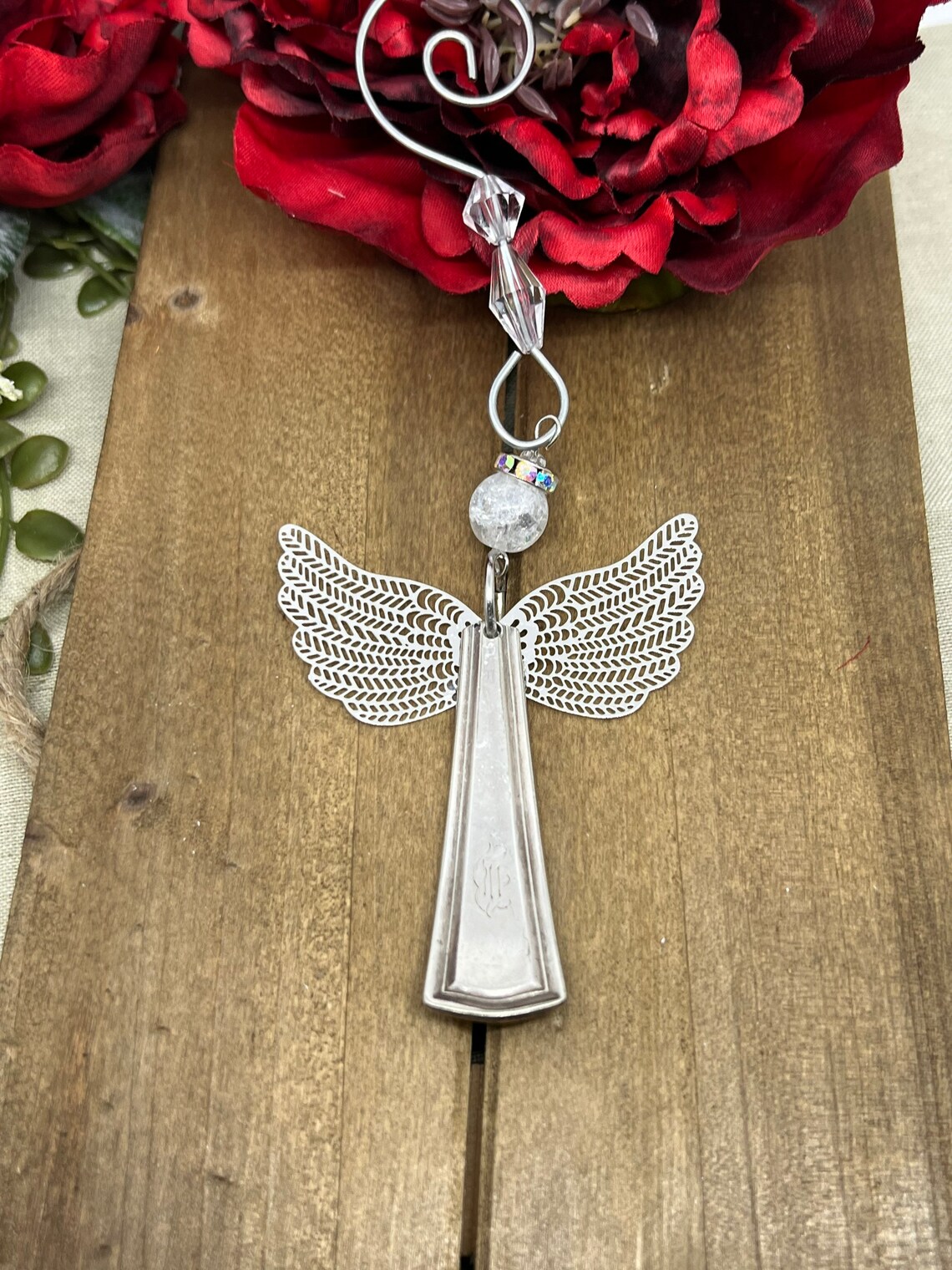 Spoon Angel Set of 3, Spoon Handle Angel Ornament, Vintage Silverware, Tree Angel ...