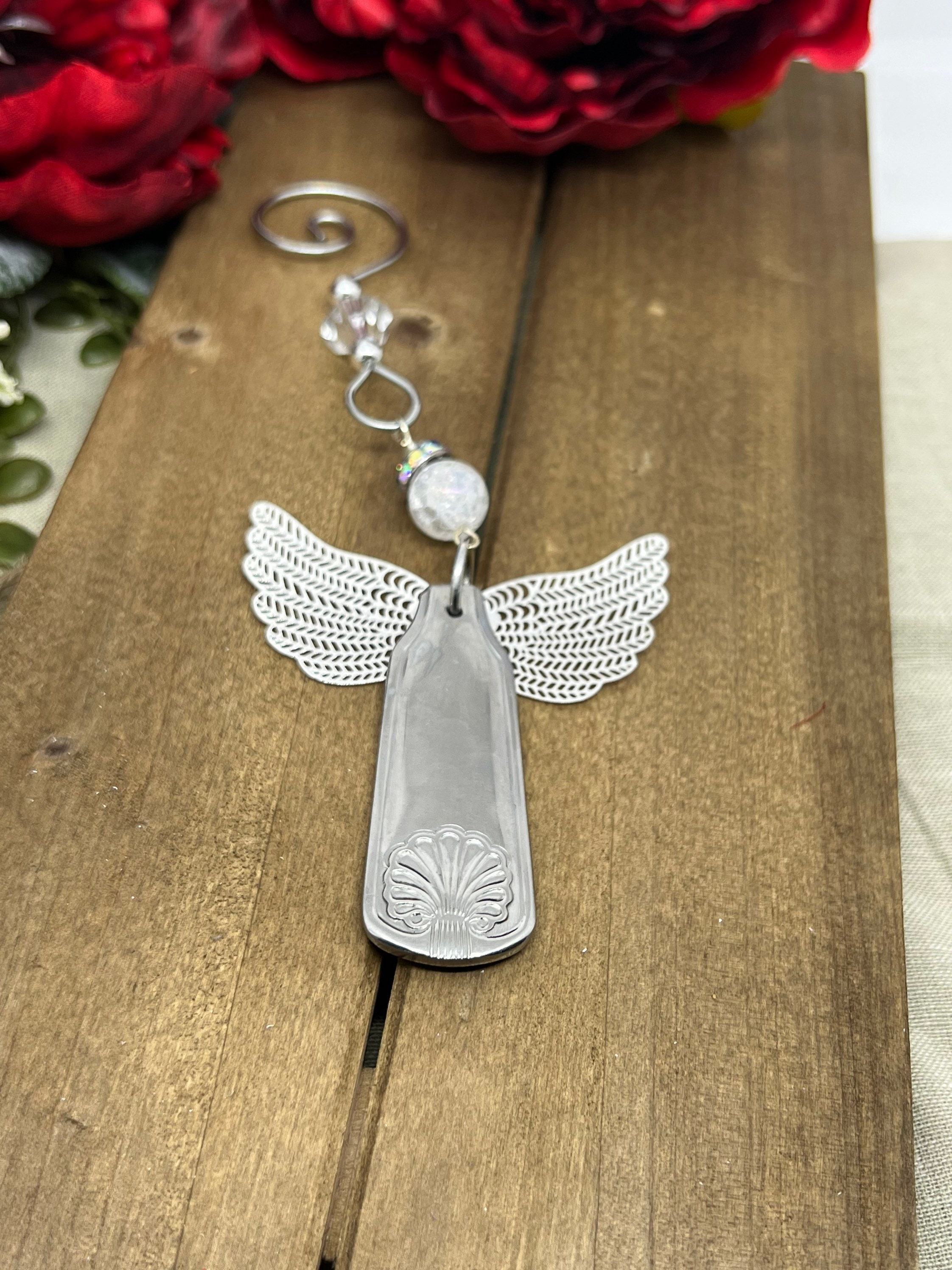 Spoon Angel Spoon Handle Angel Ornament, Vintage Silverware, Tree Angel - Etsy