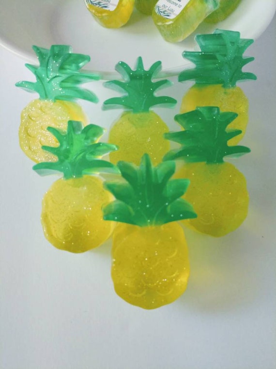 Soap Party Favors Pineapple Pineapple Soap Pineapple Party Favors Kids Handmade Soap Summer Soap All Natural Soap Pineapple Birthday