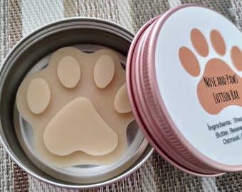 Nose and Paws Lotion Bar, Lotion Bar for Pets, Moisturizing Paw Balm, Gift for Pet, Dog Nose Paw Moisturizer