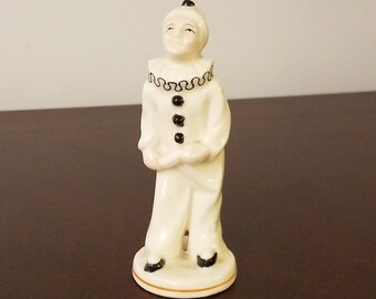 Moriyama hand-painted porcelain figurine of a clown made in Occupied Japan