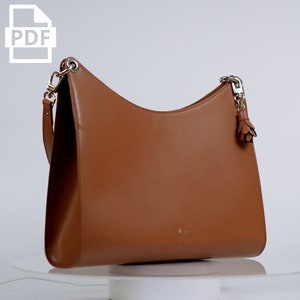 DIY-Einkaufstasche PDF-Muster / Lotus-Tasche / Lederhandwerk / Tasche / Damentasche / Ledermuster / Bastelform / Schnittmuster