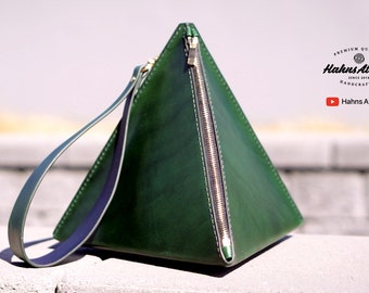 Pyramid bag PDF pattern / Bag making / diy / template/ Leathercraft / Tutorial video