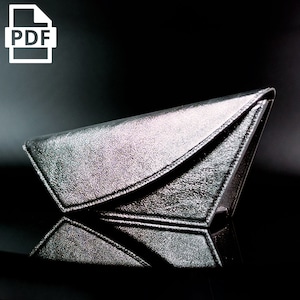 Silber Fisch Clutch Bag PDF Schnittmuster / DIY / Leathercraft / Blueprint / Muster / Tasche