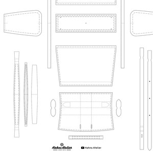 DIY Handbag PDF Pattern: Small Leather Bag Template (SVG) - Etsy