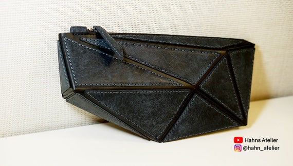 Leather Craft] Making a quilted Leather clutch bag 