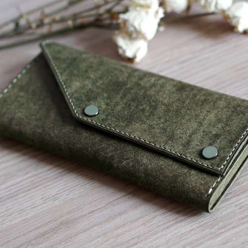 Craft Supplies & Tools Pattern template Long wallet leathercraft
